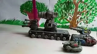 Создание Карла-44. Мультики про Танки из пластилина