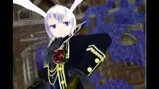 MMD white rabbit mad fight