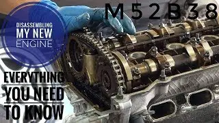 TAKING APPART MY NEW M52 ENGINE FULLY DETAILED HOW TO  VIDEO!