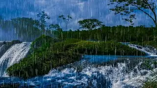White Noise of Rain & Waterfall Sounds | 10 Hours of Sleep!