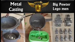 Casting BIG Metal Lego men in silicone molds