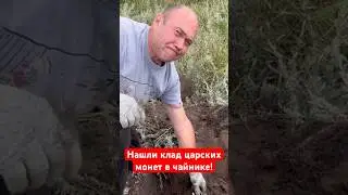 Нашли клад царских монет в чайнике! #барахолка #винтаж #монета #клал #коп #антиквариат