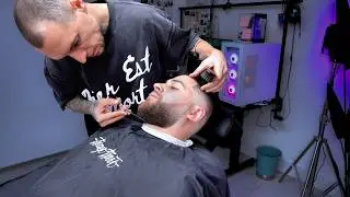 ASMR Close Up Beard Trim & Shave | Deep Relaxing Sounds in Private Barber Room