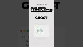 GHOST TEXT ANIMATION using HTML and CSS  