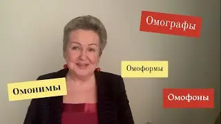 Омонимы. Омографы. Омоформы. Омофоны
