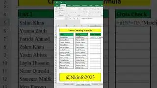 Cross Check Data #excelshortcuts #exceltips #msexcel  #mrbeast #mrindianhacker #viral #youtubeshorts