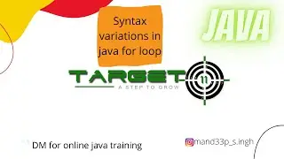 Java For Loop Part 3 | Java For loop Syntax variations