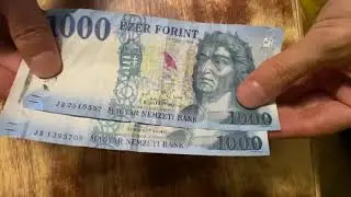 ASMR review of 1000 Hungarian Forints - HUF - EZER FORINT