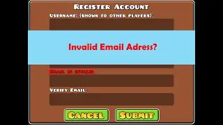 Invalid Email Address in Geometry Dash?