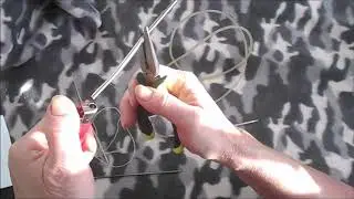How to easily repair knitting needles on a fishing line