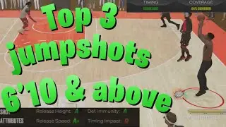 TOP 3 BEST JUMPSHOTS 6’10 & ABOVE, BEST BIGMAN JUMPSHOTS 2k23, LOW THREE POINT!