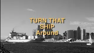 Container Ship Changes Direction