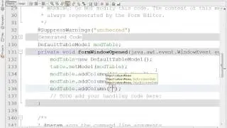 java Input Record to JTable