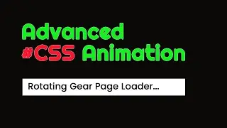 Amazing CSS Rotating Gear Loading Animation Tutorial | Step by Step Guide | csPoint