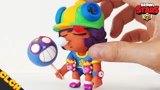 Making Brawl Stars SUGAR RUSH SANDY - Clay Tutorial (Clay Art) 🍭💤