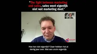 The fight between marketing and sales, sales weet eigenlijk niet wat marketing doet.