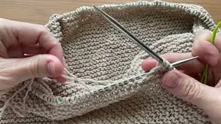 ВЯЗАНИЕ ПЛАТОЧНОЙ ВЯЗКИ ПО КРУГУ БЕЗ СТЫКА