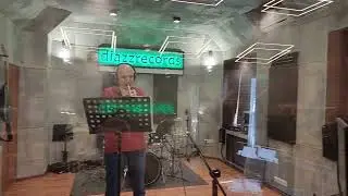 Михаил Чудаков, Дмитрий Волков и Сергей Чеботаренко на студии D'jazzrecords