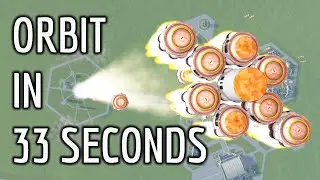 Reaching Kerbin Orbit in 33 Seconds | KSP 1.8.1