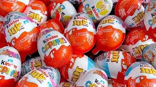 Yummy Kinder Surprise Egg Toys Opening: A Lot Of Kinder Joy Chocolate ASMR