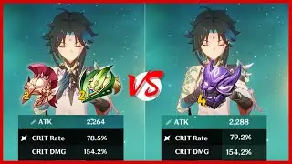 Xiao NEW Artifacts Vermillion Hereafter vs Gladiator + Viridescent | Genshin Impact
