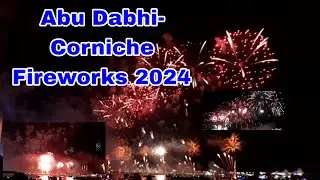 Corniche Abudabhi 2024 Fireworks New year especial | UAE Abudahi Fireworks