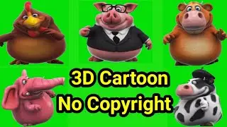 Green Screen 3D Cartoon Video l 3D Green Screen Video