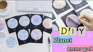 DIY cute galaxy sticky notes for journal #diy #stickynotes #paper_craft #viral