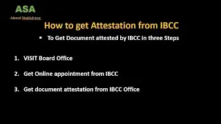 IBCC ATTESTAION PROCESSES in 2023 | online appointment for IBCC attestaion | IBCC attestaion method