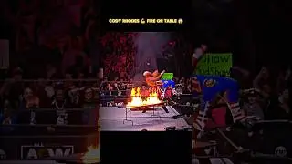 Wait For end 🤯 Cody Rhodes on Fire Table 😱💀🥶