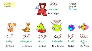 ك   2@ the letter Kaf with pictures and examples arabic@English@german