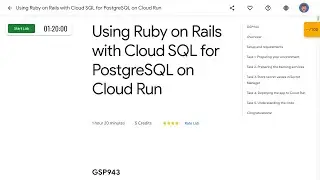 Using Ruby on Rails with Cloud SQL for PostgreSQL on Cloud Run GSP943
