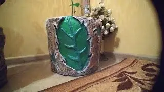 Вазон із арт бетона