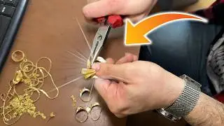 Part:2 We melt interesting gold products from our customers (chains, bracelets and more)