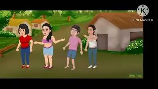 4 Dost gaon chhod ke ja rahe Hain//cartoon video/ cartoon video 4dost ka