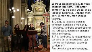 Pour tes merveilles - Chant  29 - Prière des malades du 29-02-2024