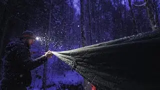 Frozen River Canoeing | Camping Without a Tent in the Snow