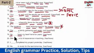 English grammar practice exercise | Grammar test and tips, Solution how to select right option