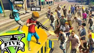 NIÑO SOBREVIVIENDO A APOCALIPSIS ZOMBIE! en GTA 5 🧟🪦 (Mods)