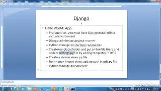Create a hello world app using python django webframework in 5 minutes