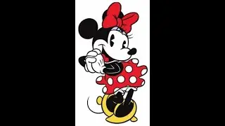 Dibujando a Minnie Mouse (video mudo).
