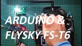 RC FlySky FS-T6 Transmitter with FS-R6B 2.4Ghz Receiver & Arduino Uno Digital Ouput