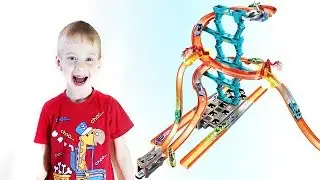 ХОТ ВИЛС Трек трасса спираль с машинками HOT WHEELS Track Builder