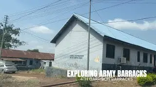 DRIVING IN AFRICA, EXPLORING MILITARY BARRACKS || Dakodwom to 4th Garrison Barracks.  AS105