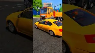 ЧТО БУДЕТ, ЕСЛИ ШКОДА ОКТАВИЯ ПРОЕДЕТ НА КРАСНЫЙ СИГНАЛ СВЕТОФОРА в BeamNG Drive