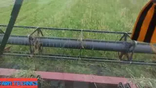 КСУ-1, ночная смена. Комбайны Ростсельмаш на уборке урожая.