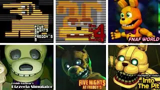 Spring Bonnie Evolution - Five Nights At Freddy's: 3,4,World,Simulator,Movie,Into the Pit Comparison