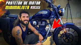 METEOR 350 | Protetor de Motor Minimalista MTG | Crash Bar com apoio para os Pés para Meteor 350