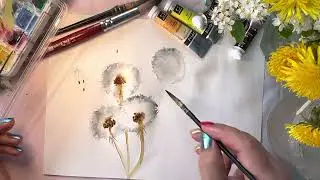 Одуванчики. Акварель. Рисовать легко.
