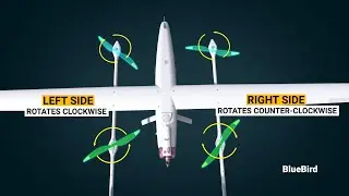How does a BlueBird VTOL UAV work?